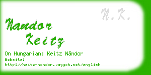 nandor keitz business card